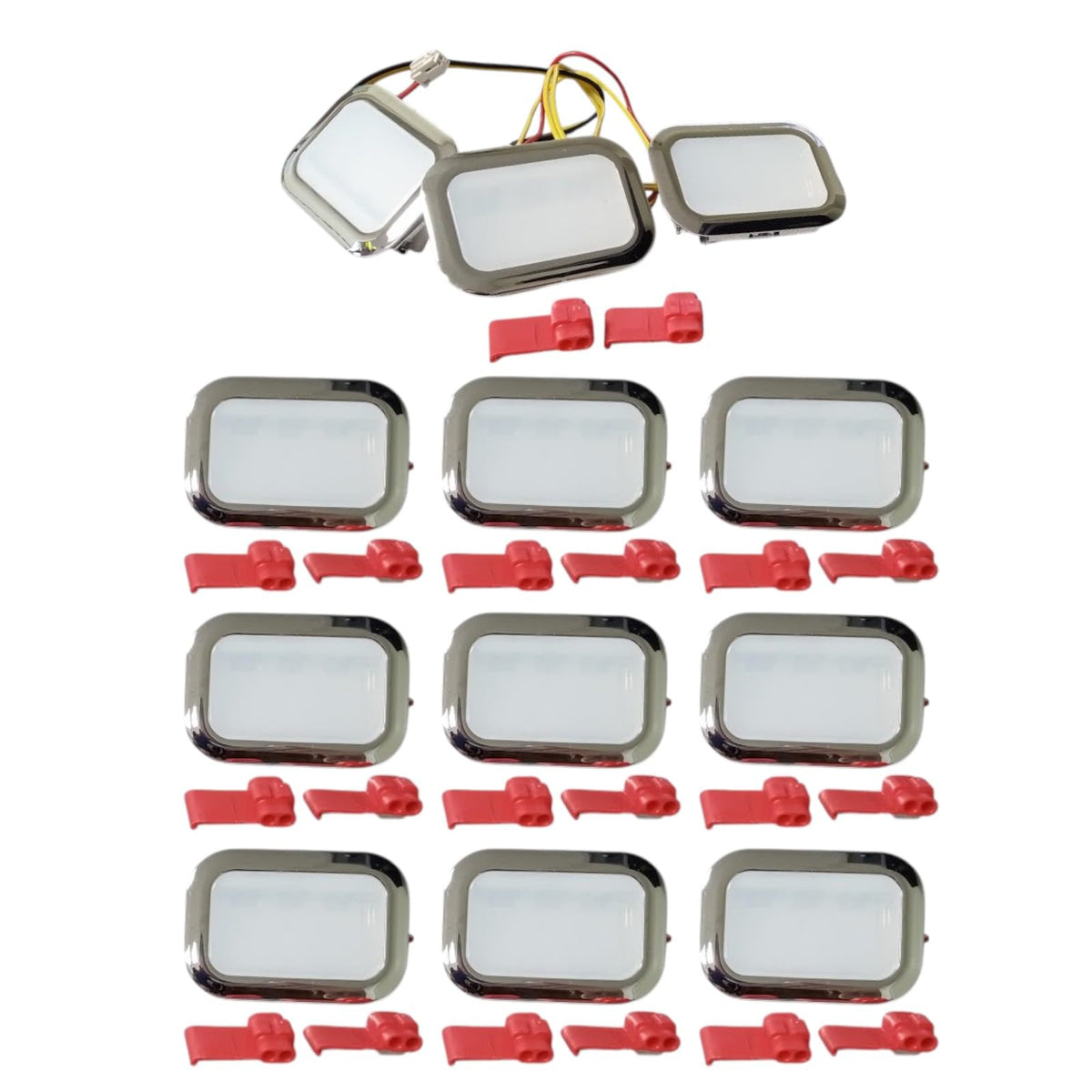 Choice W11683244 Refrigerator Frosted LED Module Light Kit Package with Chrome Frame for Whirlpool