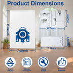 5 Pack Upgraded 3D Airclean dust Bags Replacement for Miele GN Vac