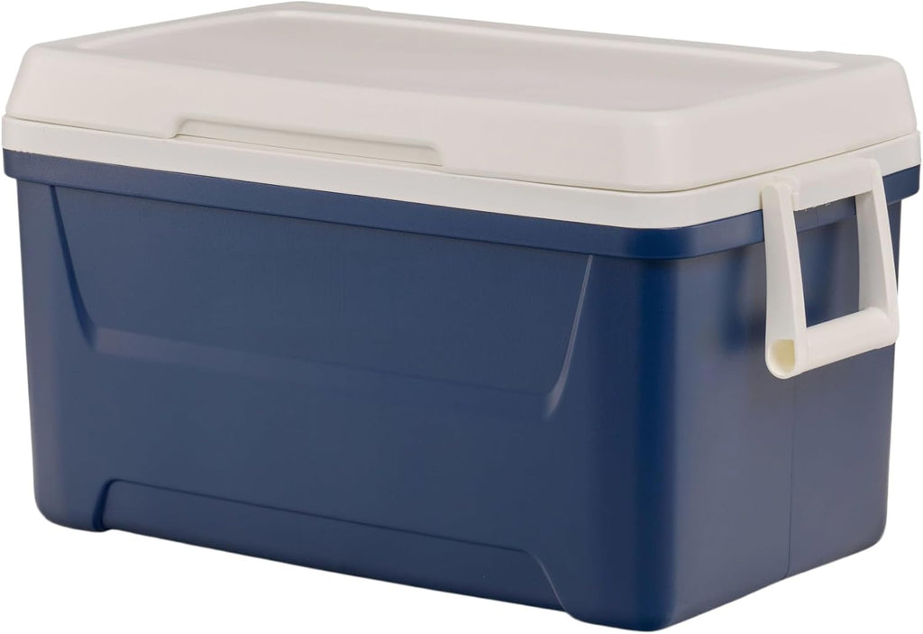 48 Quart Hard Sided Cooler with Swing-Up Handles, Portable Cooler for Camping, Beach, Picnic