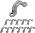 1/2 Inch PVC Pipe Straps, 12 Pack | 2 Holes, Plastic Conduit Pipe Clamps, Pipe Supports for PVC Pipes, Conduit and