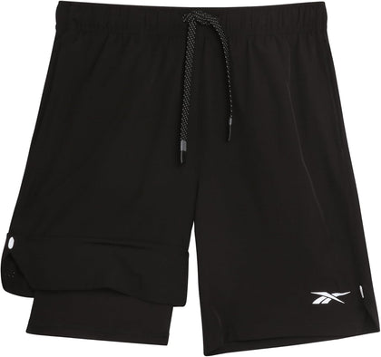 Boys Althletic Basketball Shorts with Compression Liner 1 or 2 Pack | Performance Gym Shorts for Boys - Ventilated