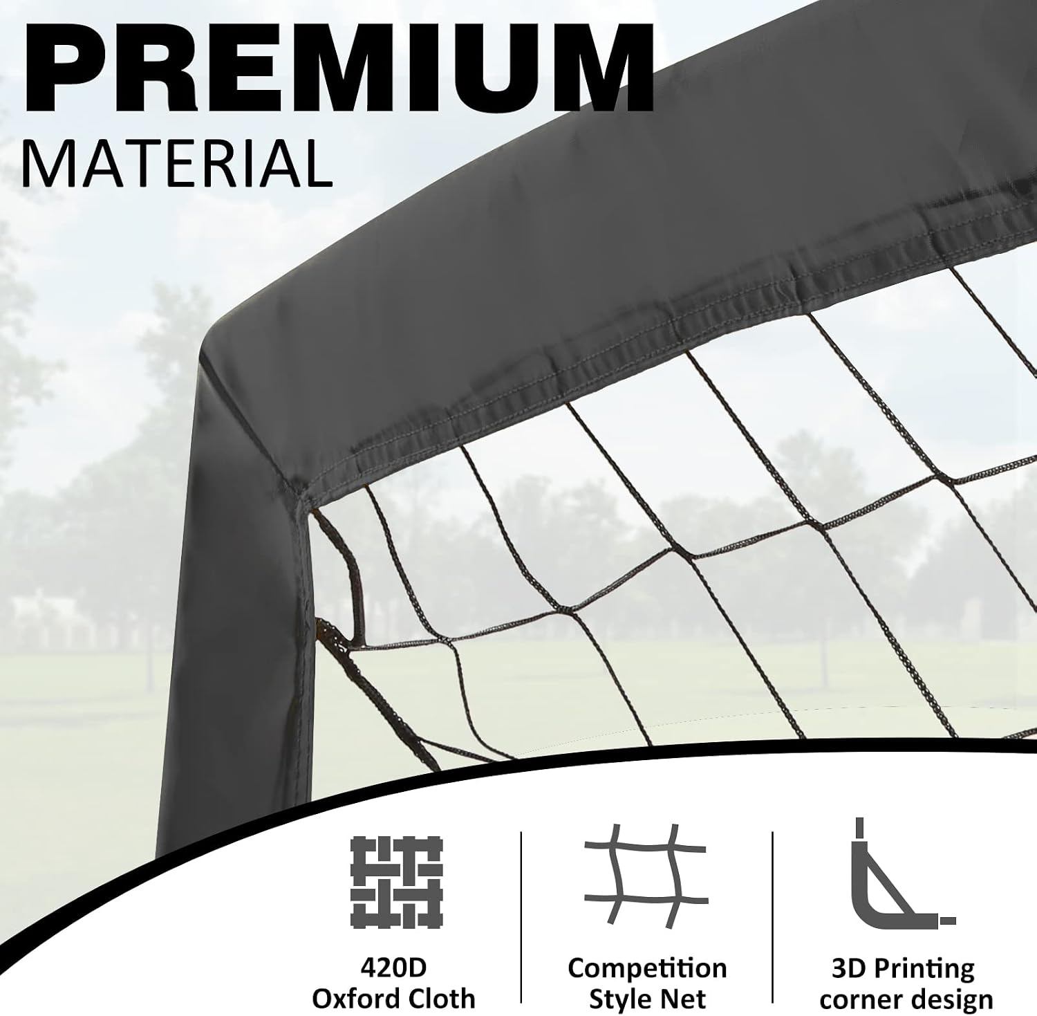 Soccer Goals for Backyard, 6x4 / 9x5 FT Soccer Net with Target Gate | Easy Set Up, Foldable Frame, Stable Poles and
