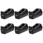 Desktop Tape Dispenser, Black, Weighted Base, 6 Pack