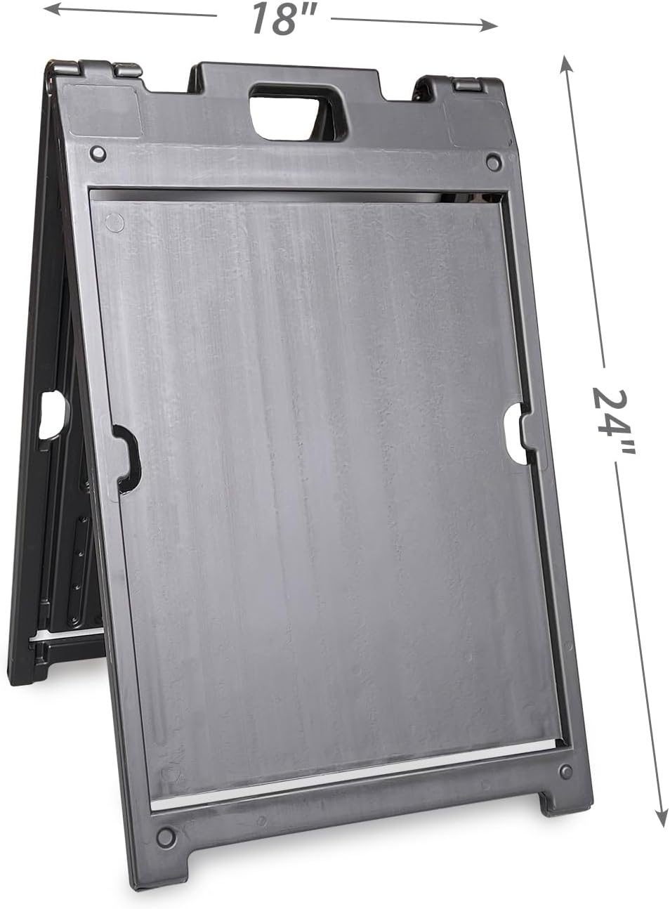 Two-Sided BabyBoss Sidewalk Sign Frame with Slide-In Feature/A-Frame Sandwich Board for 24 x 18 inch Signs, Plastic