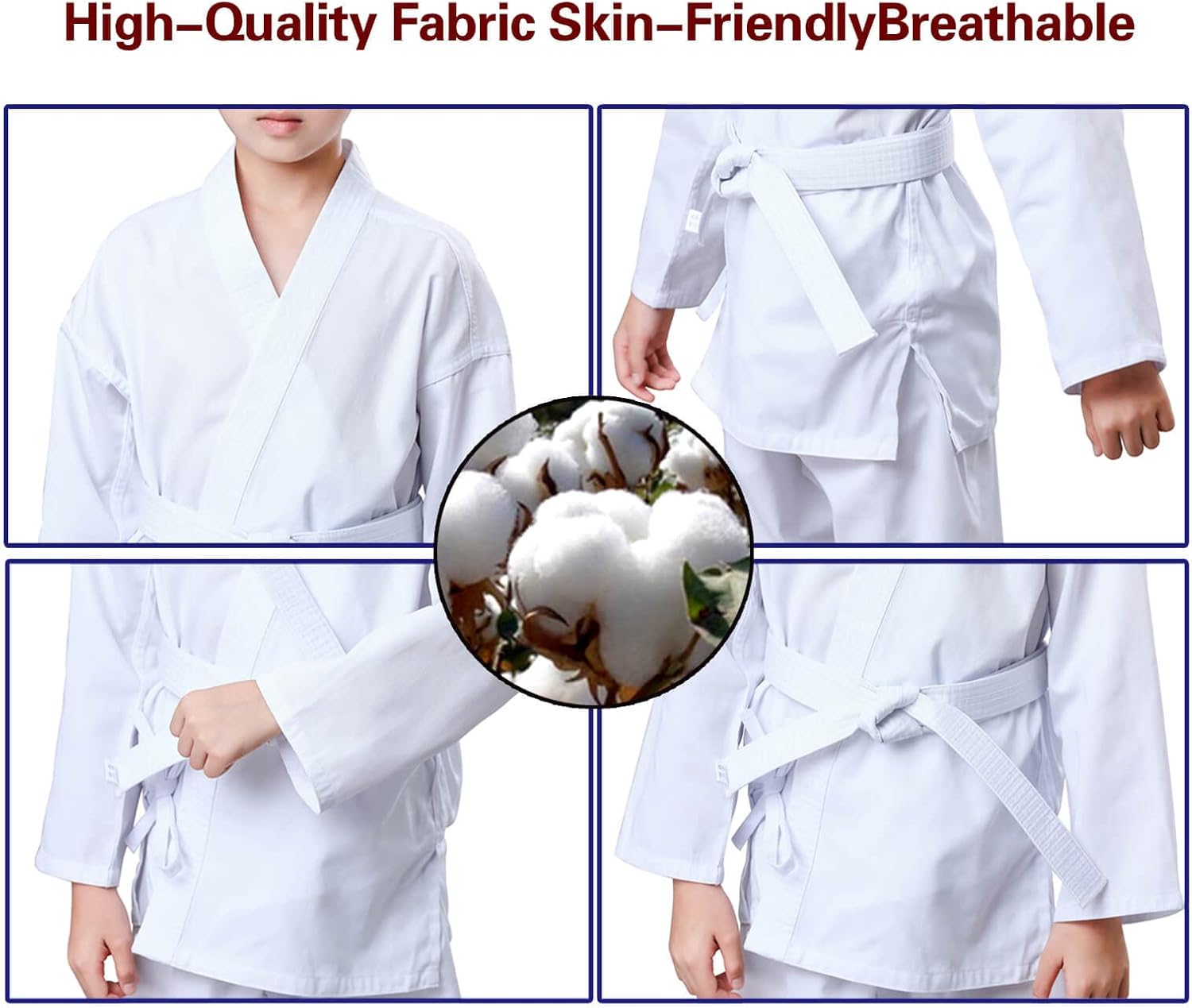 Karate Gi, Lightweight Karate Uniform for Kids and Adults, Martial Arts Training Suit with Free Belt