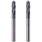 2Pcs 3/16" 4 Flute 90 Degree Solid Carbide Drill Mill - AlTiN Coated