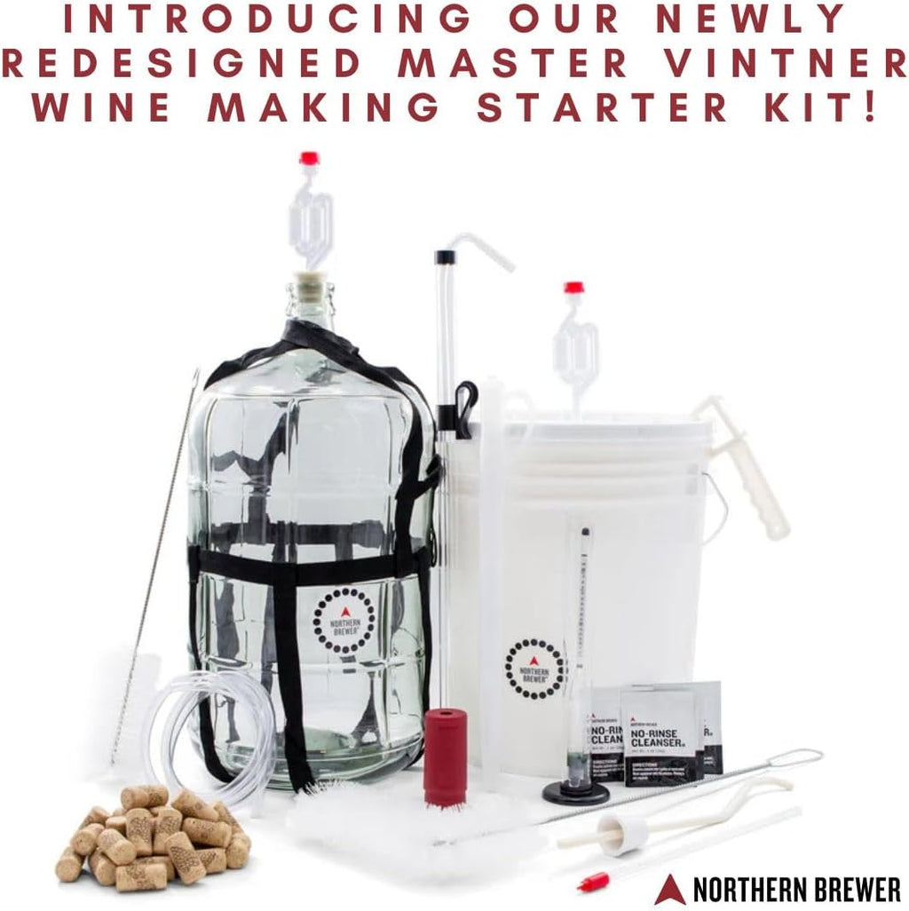 Wine Making Starter Kit – Complete Home Fermentation Equipment for 6 Gallons – Compatible with Wine Recipe Kits