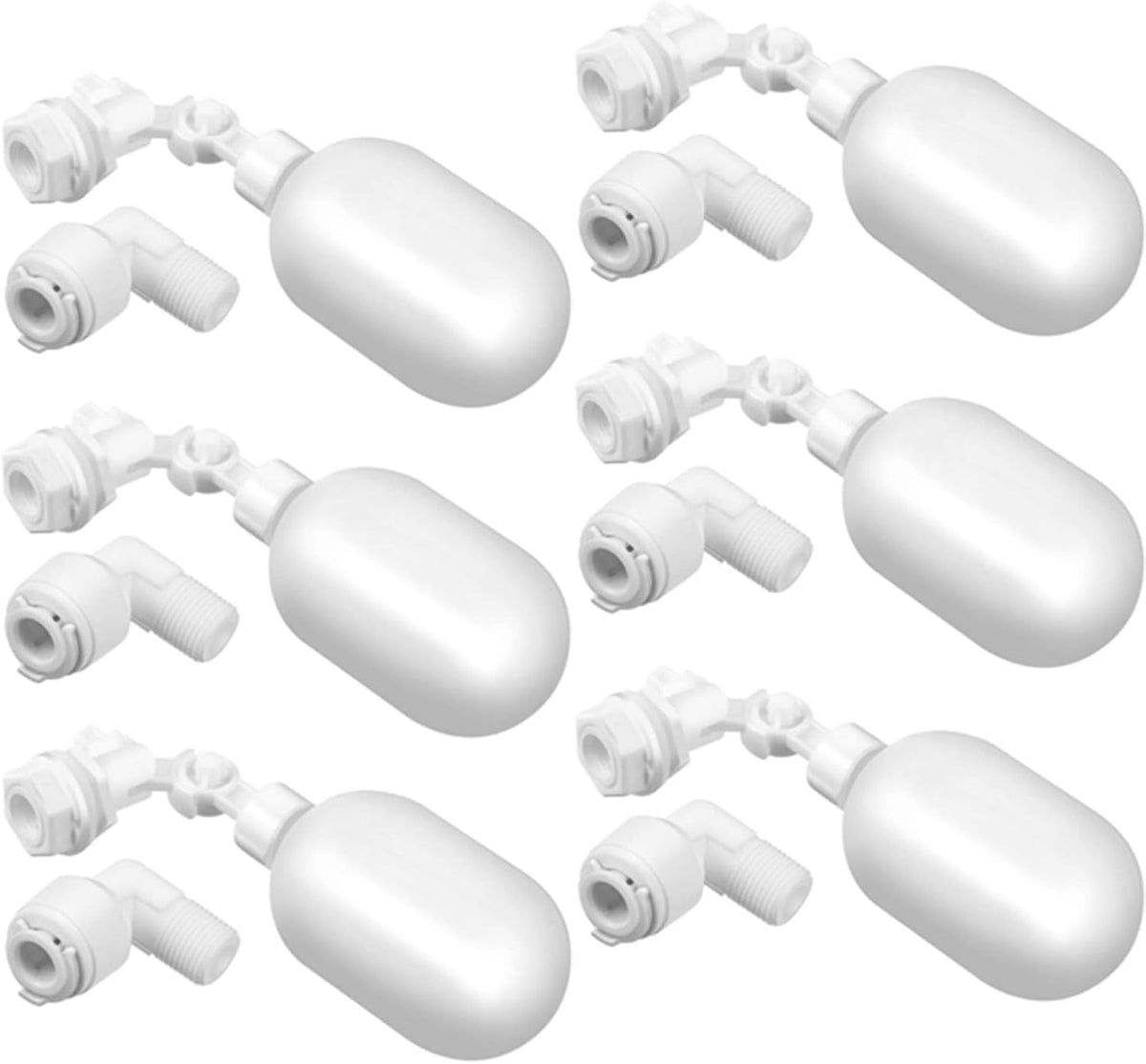Mudder 6 Pack Float Ball Valve 1/4 Inch Adjustable for Water Tank