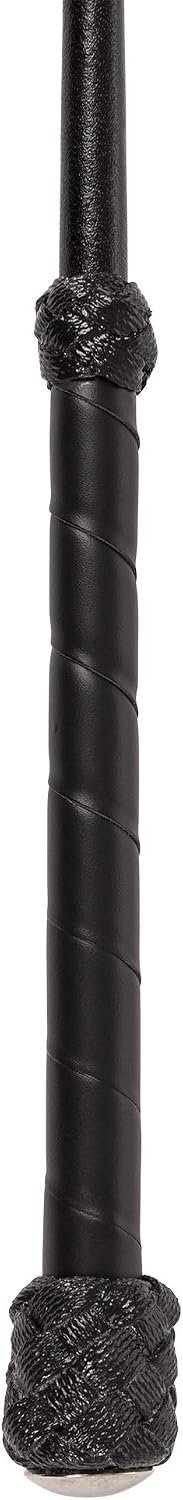 Leather Jumping Bat Riding Crop Beautifully Crafted in England - Black - Leather Handle