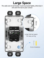 DIHOOL Solar DC Circuit Breaker Box 100 Amp Solar Panel Disconnect Switch