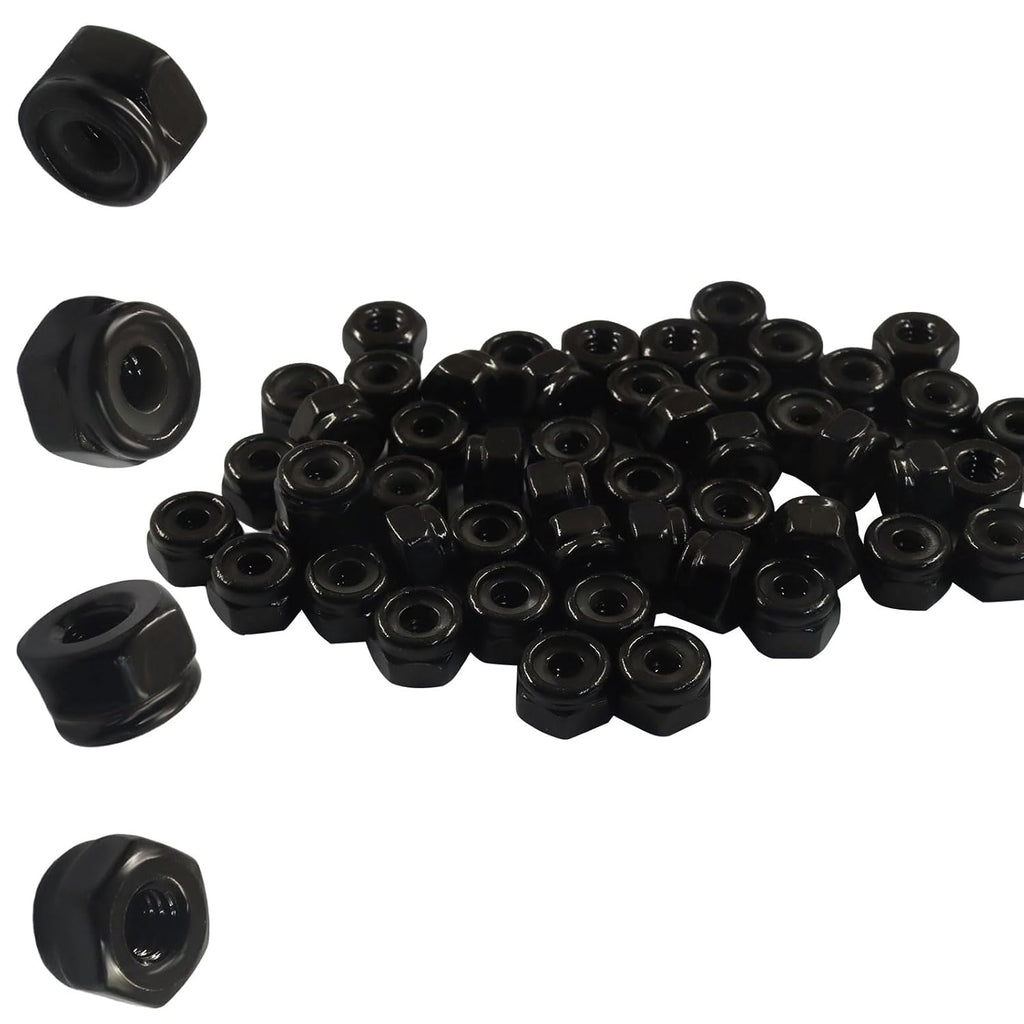 50 Pack #8-32 Nylon Insert Hex Lock Nuts