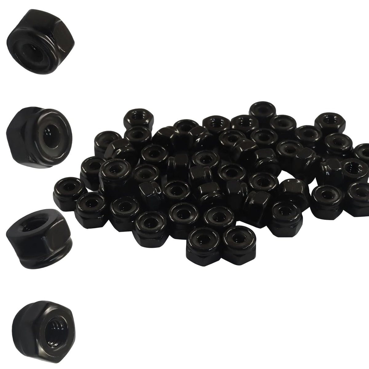 50 Pack #8-32 Nylon Insert Hex Lock Nuts