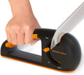Orange Ninja 4-Stage Knife Sharpener & Serrated Knife Sharpener– Repairs, Sharpens & Polishes Blades with Ergonomic