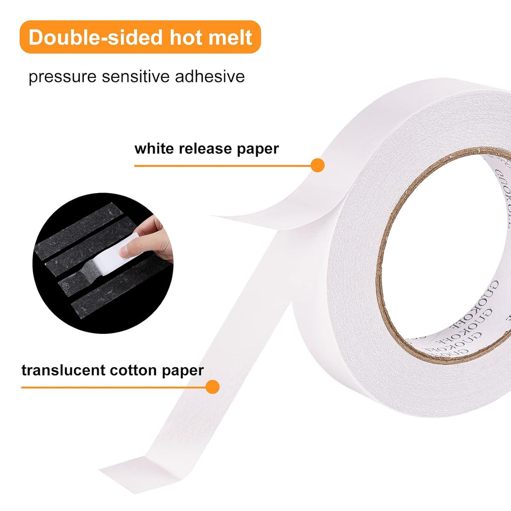 Double Sided Tape 1 Inch x 40 Yards - 2 Rolls