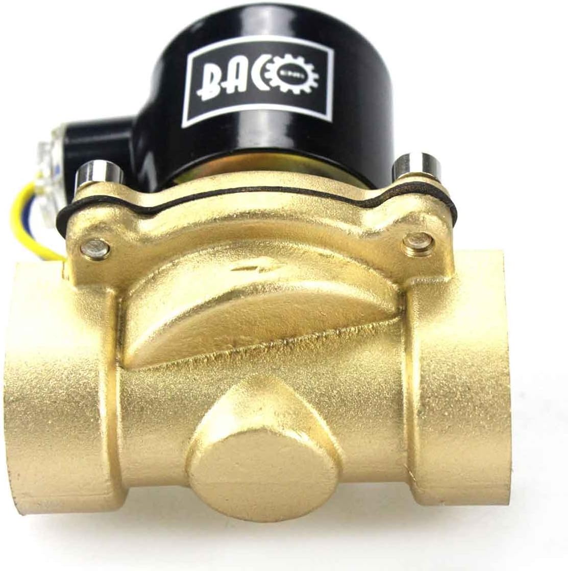 BACOENG Brass Electric Solenoid Valve 1" AC110V (NPT, Normally Closed)