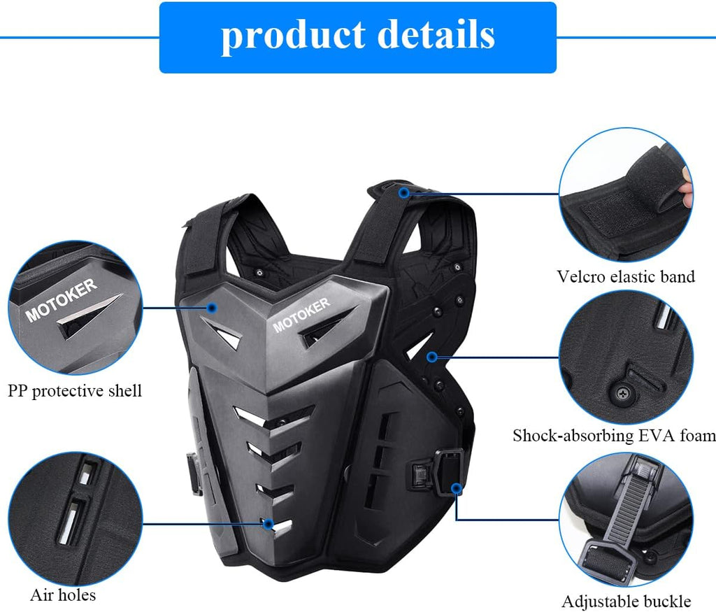 Adult Youth Motocross Chest Protector Riding Armor Vest Dirt Bike Back Protector Motorcycle Racing