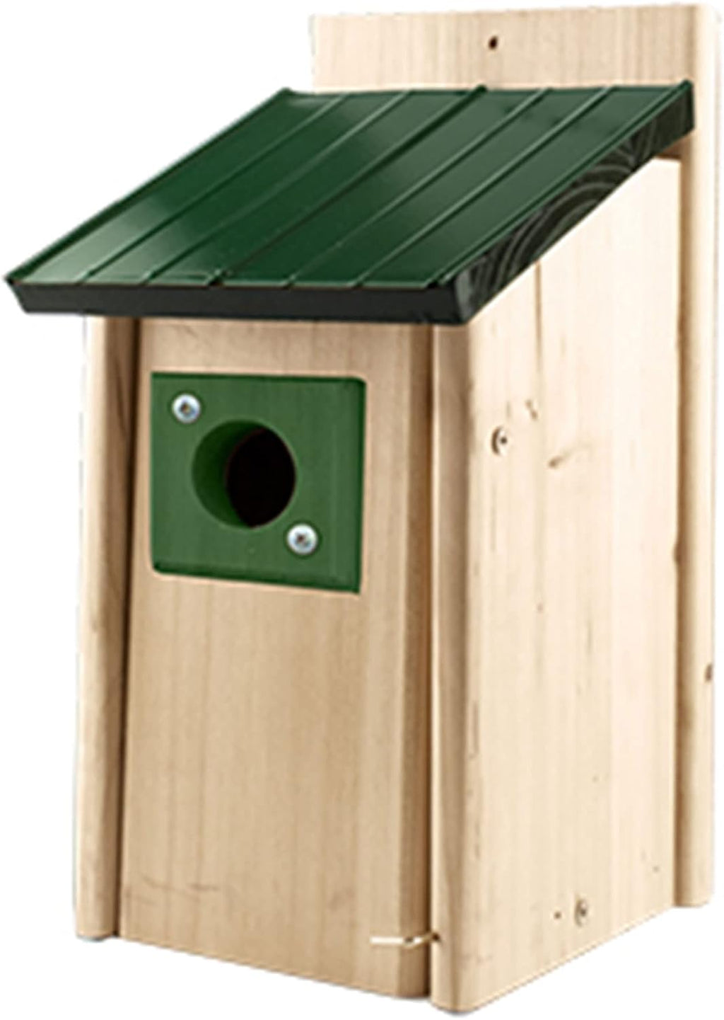 Outdoor Bluebird Weather Resistant Natural Cedar Nesting Bird House Box with Predator Guard, Easy Open Latch, and