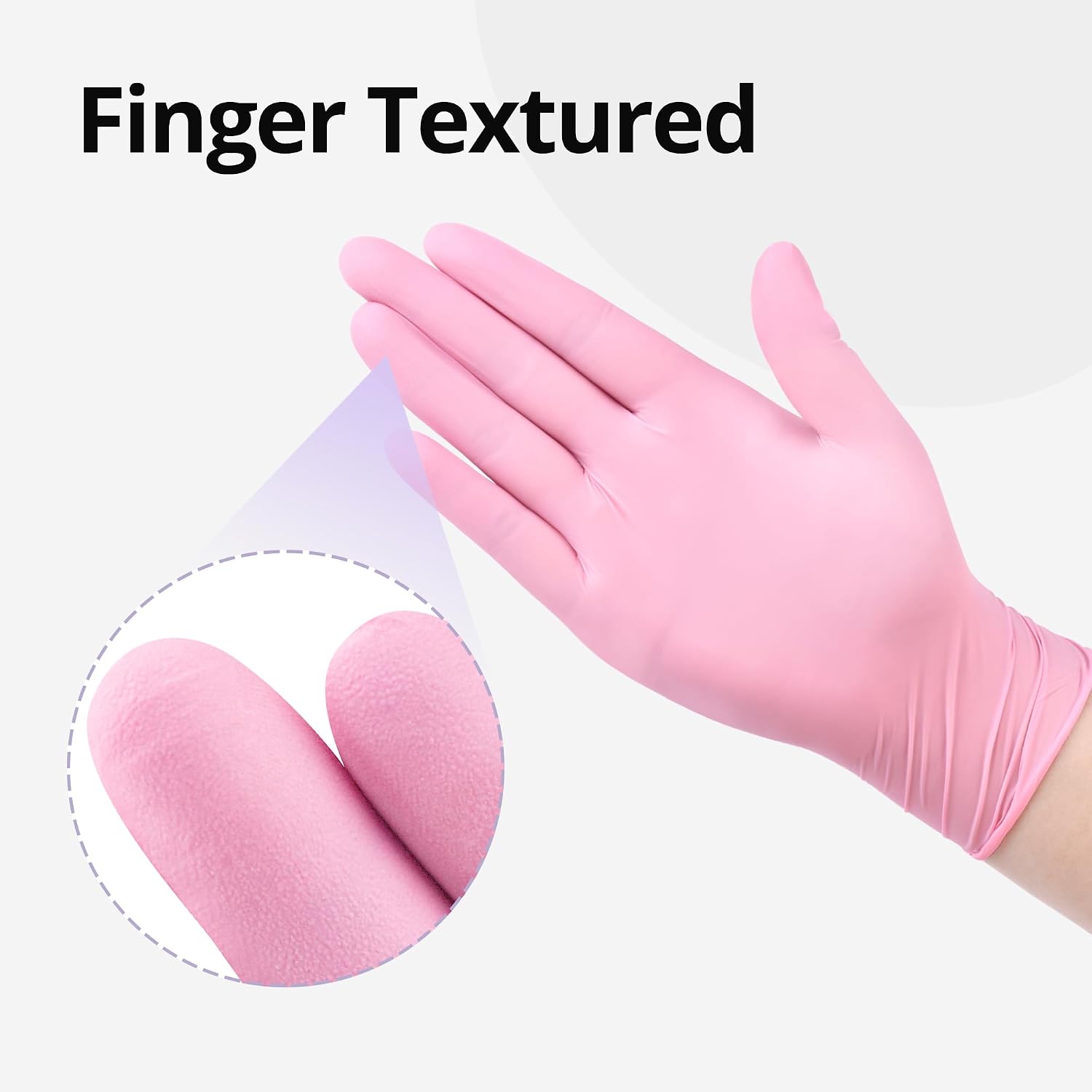 Nitrile Exam Gloves, 4 Mil, Cherry Blossom, Food Safe Gloves Disposable Latex Free, Powder Free