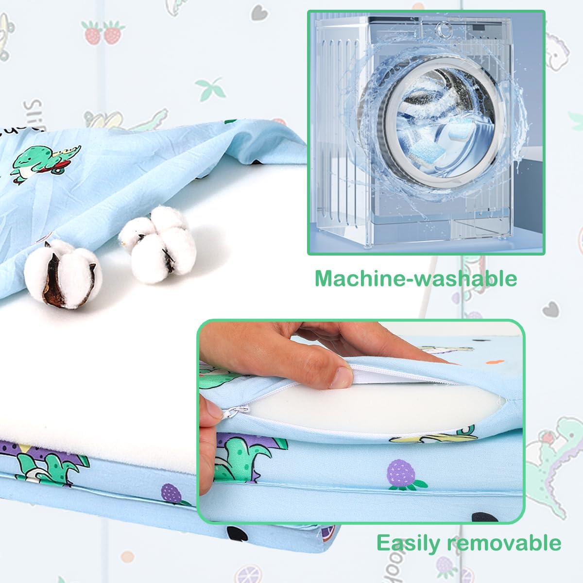 Pack and Play Mattress 38" x 26" Premium Foam Breathable Comfort | Soft Firm Odorless Baby Foam Portable Playpen