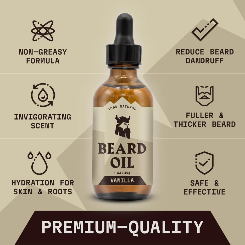 Beard Oil and Balm - Leave in Beard Conditioner - Tames, Styles, Softens, and Moisturizes Beards and Mustache - Made