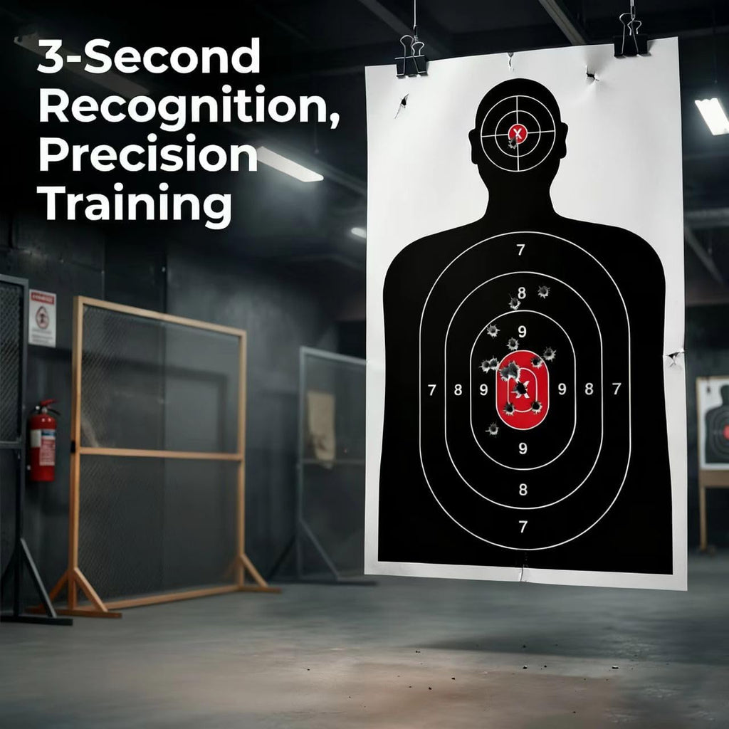 Silhouette Paper Shooting Target for The Range, Aiming Target Practice Paper for Indoor and Outdoor Shooting, Gun