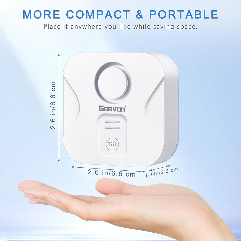 100dB Water Leak Detectors for Home with Low Battery Alerts | 100dB Water Sensor Alarms for Basement,Bathroom,Laundry