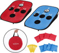 Portable Collapsible 5 Holes Cornhole Game Set Beach Games Adults | Cornhole Board Set with 8 Bean Bags, Carrying