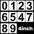 4Inch Number Stencils,10Pcs Plastic Stencils Reusable Curb Stencil Kit | Washable 0-9 Large Number Stencil for