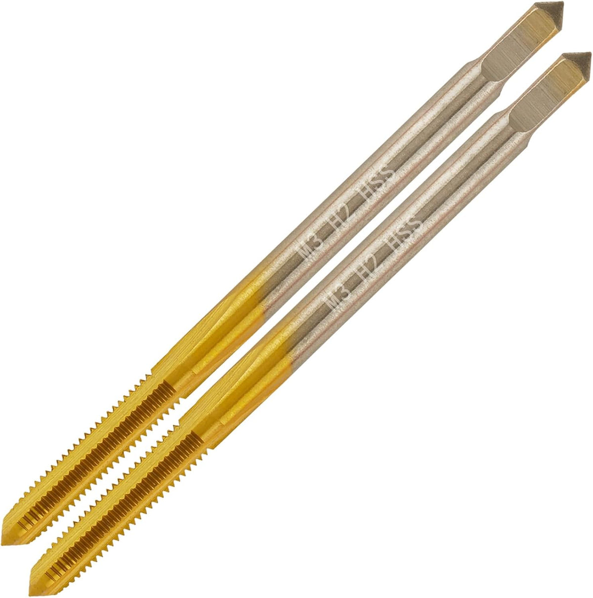 2 pcs M3X0.5 Thread Tap, M2 HSS M3 x 0.5 Machine Tap Right Hand
