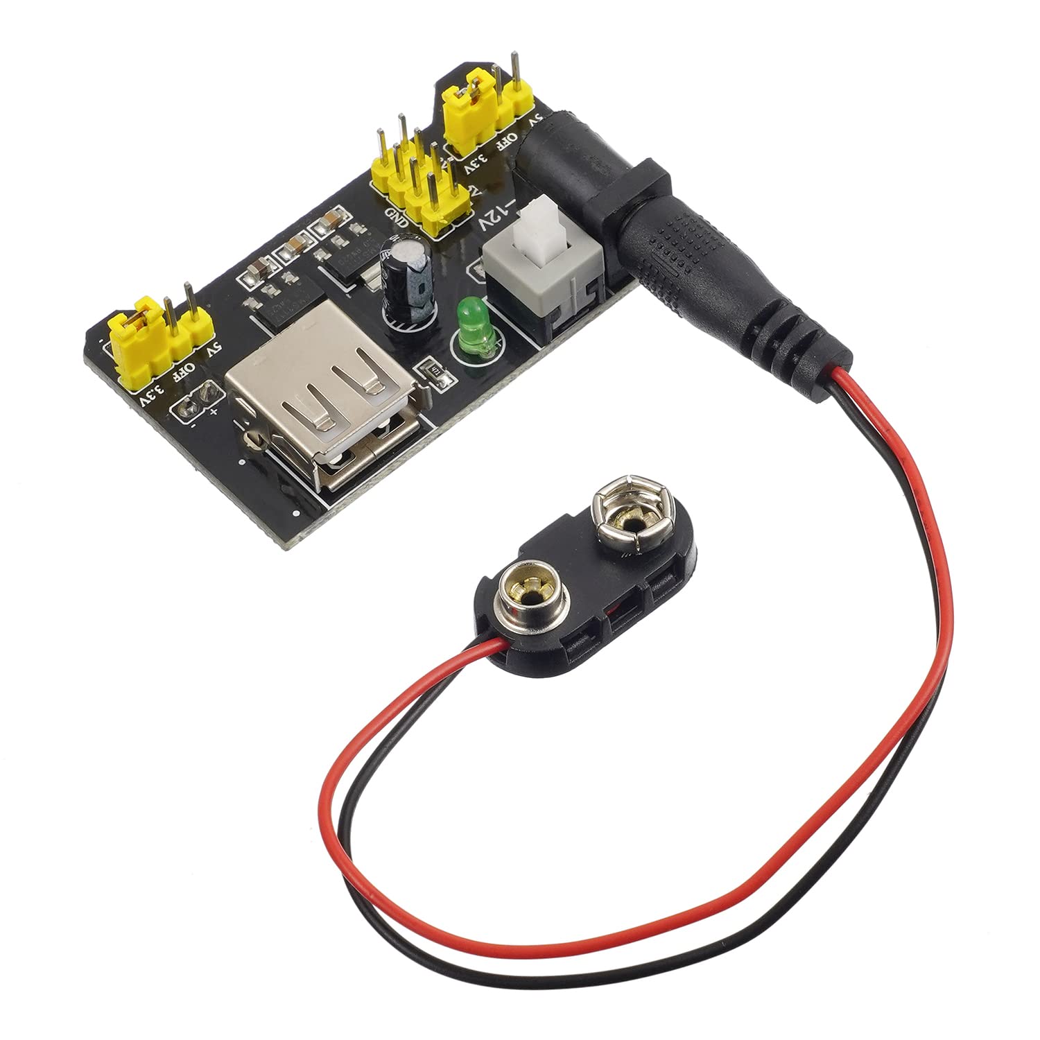 Breadboard Kit with Power Supply Module， Jumper Wires，Battery Clip，830 & 400 tie-Points Breadboard