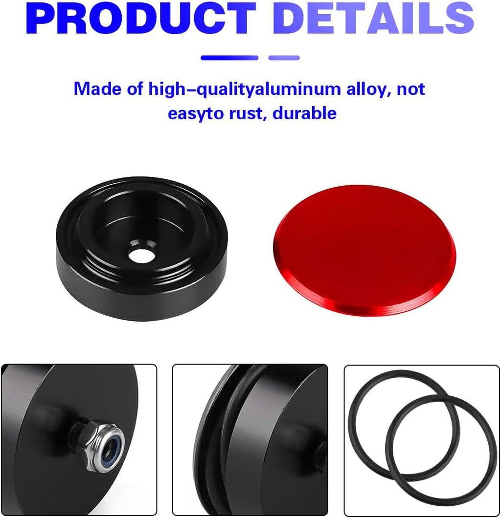 BELOMI Aluminum Rear Wiper Delete Plug with Waterproof Seal, Red