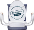 Solva Raised Toilet Seat with Handles - Elongated - Easy to Install Toilet Seat Risers for Seniors - Adds 3 Inches &