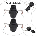 2Sets Polypropylene Cam Lock Fittings for Type D & F 1-2in 2Sets(1.5 inch)