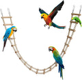 Bird Ladder Bridge, Wooden Pet Hamster Climbing & Swing Toys, Cage Accessories for Birds Rats Parrots Hamster