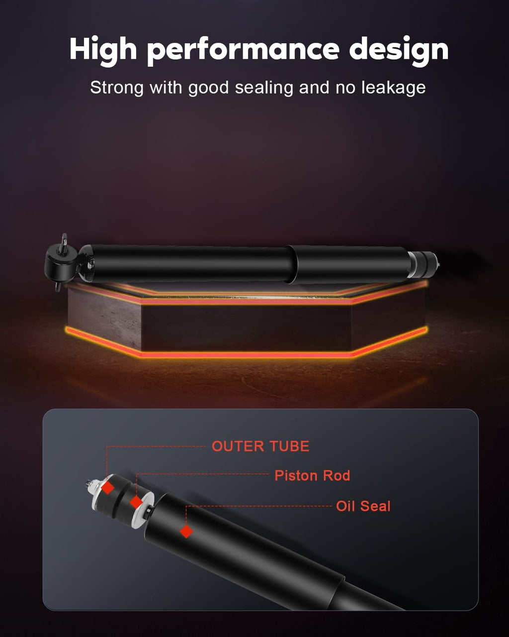 CCIYU Struts Shock Absorbers Fit for Jeep Grand for Cherokee 99-04 4PCS