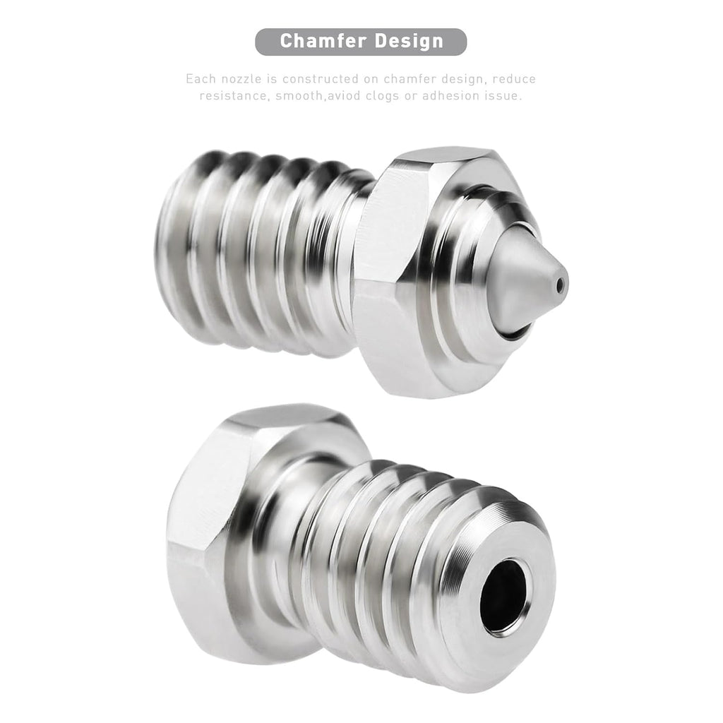 Upgrade M6 Bimetal Nozzle 0.8mm Hardened Steel Plated Copper Compatible with V5 V6 Hotend Prusa I3 MK3S Anycubic Mega