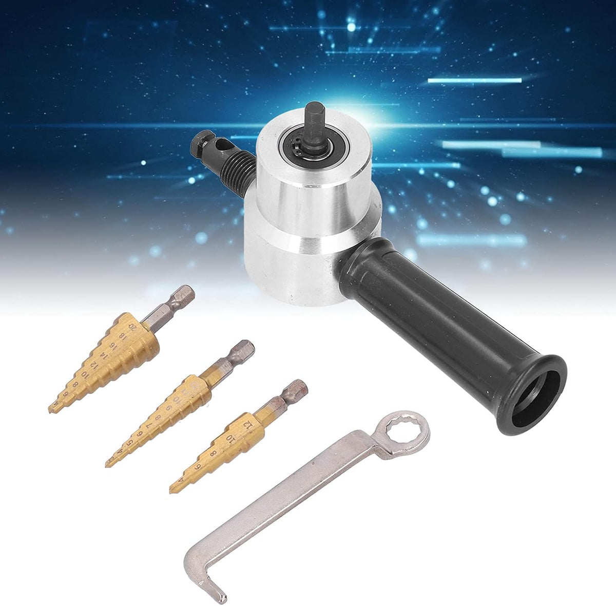 Double Head Nibbler Professional Grade Aluminum Alloy High Speed Steel Cobalt Step Drill Bits with 3 Piece Set for