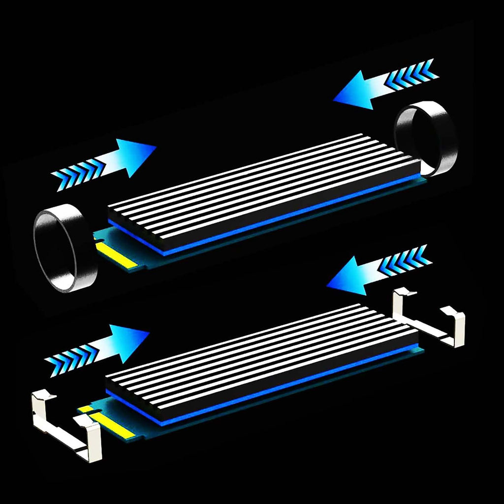 GLOTRENDS M.2 SSD Heatsink for 2280 NVMe/SATA SSD, Low-Profile