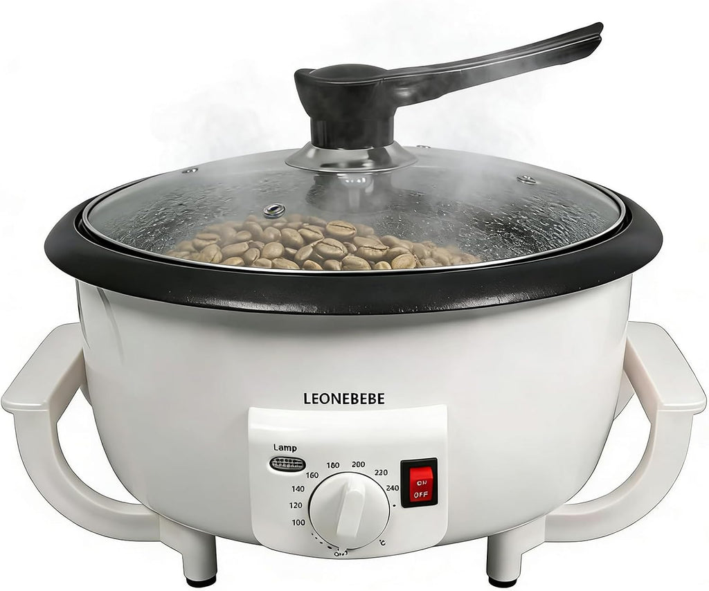 Home Coffee Roaster, Household Electric Coffee Bean Baker Nut Peanut Cashew Chestnuts Roasting Machine Adjustable