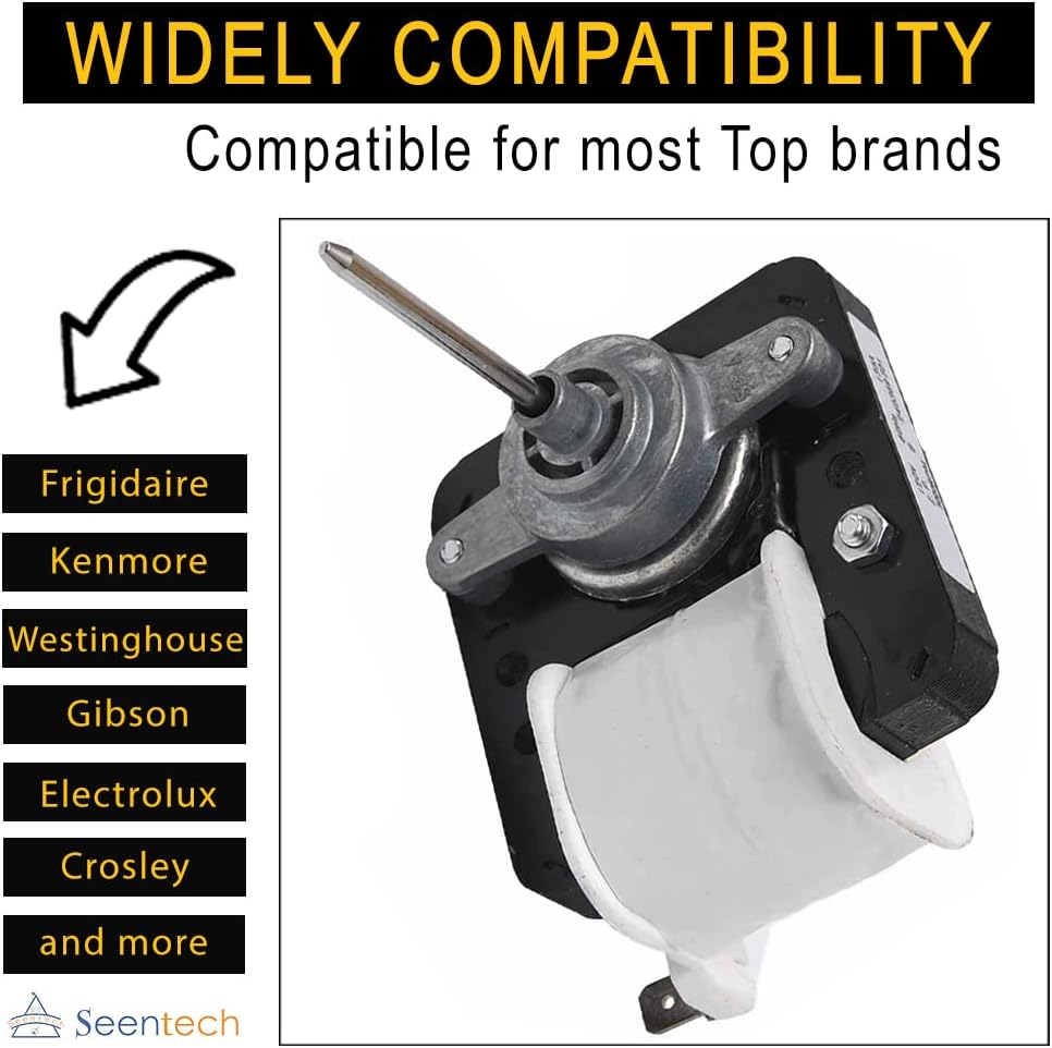 240369701 Refrigerator Evaporator Fan Motor by Seentech - Fit for Frigidaire Kenmore fridges - Replaces AP4700070, 5304445861, 241537301, 240315802, 1637660, 240315801