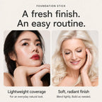 2 in1 Color Changing Korean Foundation Stick with Brush Makeup 02#