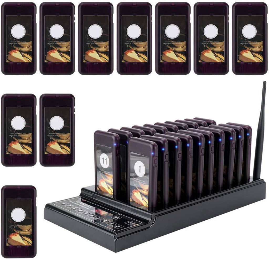 T112 Restaurant Pager, Beepers for Restaurants, 30 Buzzers
