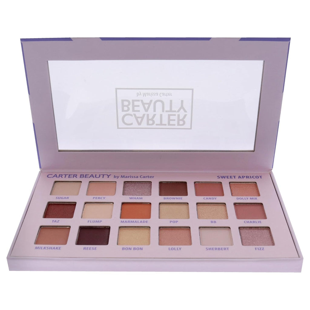 18 Shade Palette - Sweet Apricot Eyeshadow For Women - Ultimate Romantic Shadow Collection For Warm Eye Looks