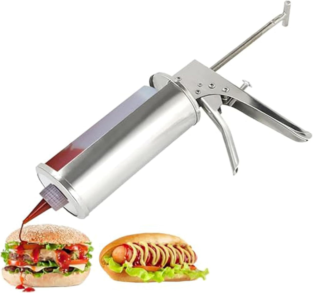 Hamburger Sauce Gun Stainless Steel Condiment Dispenser