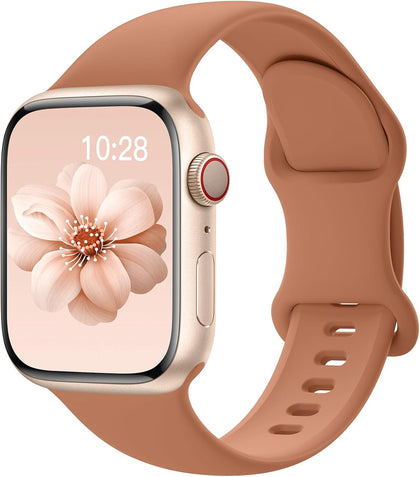Sport Silicone Band Compatible with Apple Watch Bands 40mm 38mm 41mm 44mm 45mm 42mm 49mm Women Men,Soft Wristband