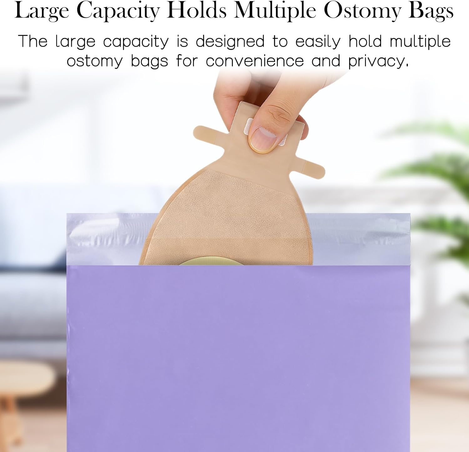 Ostomy Pouch Disposal Bags Colostomy Supplies High Sealing Prevents Odours & Leakage, Anti-Peeping Design Disposal