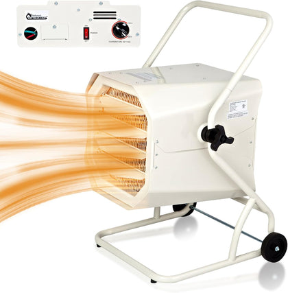 Dr. Heater Dr. Infrared DR-910M 10000-Watt 240-Volt Heavy-Duty Hardwired Shop Garage Heater with Cart and Adjustable