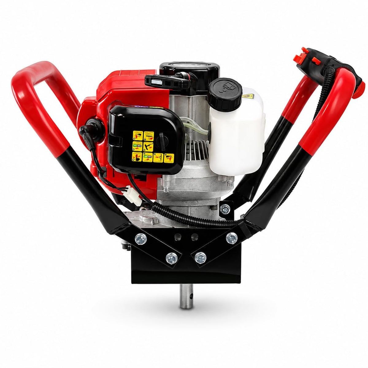 2.3HP Post Hole Digger V-Type Gasoline 2-Stroke 55cc Auger Earth Fence Hole Digger Digging Drill for Fence, Farmland