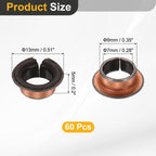 uxcell 60Pcs Flanged Sleeve Bearings, 7mm Bore x 9mm OD x 5mm Length
