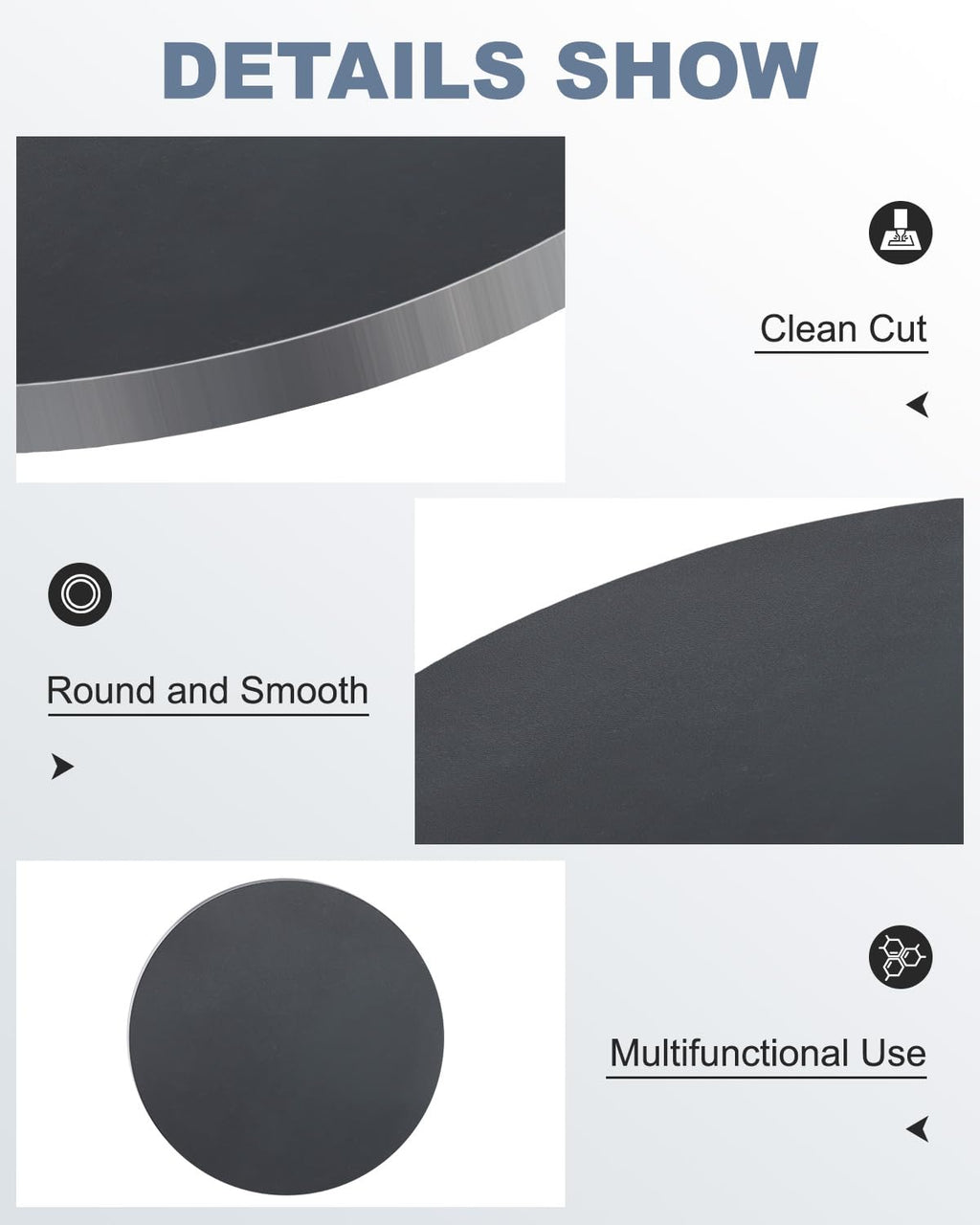 Hot Rolled Steel Plate 1/4" x 12" Diameter Circle Weldable A36 Steel Sheet | WENHUALI Round Smooth, Burr-free Edges
